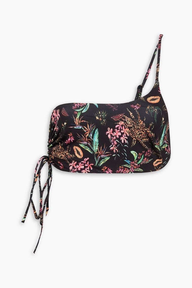 CHARO RUIZ IBIZA Miou one shoulder printed bikini top 46376663162831723