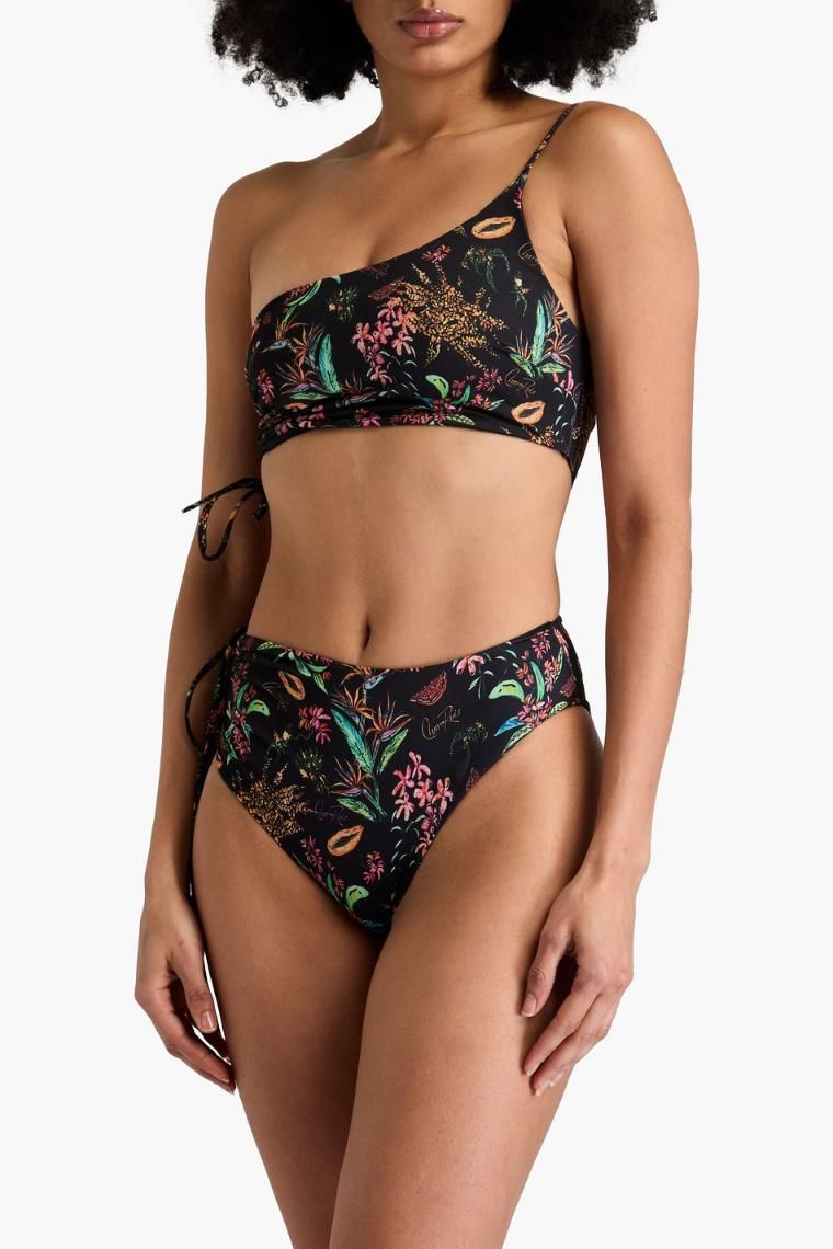 CHARO RUIZ IBIZA Miou one shoulder printed bikini top 46376663162831723