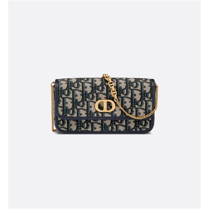 Miss Caro 스몰체인 파우치 블루 Dior Oblique S2389UTZQ_M928