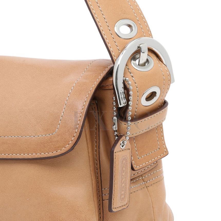 Coach Soho Manhattan Shoulder Large Flap Bag Camel Brown