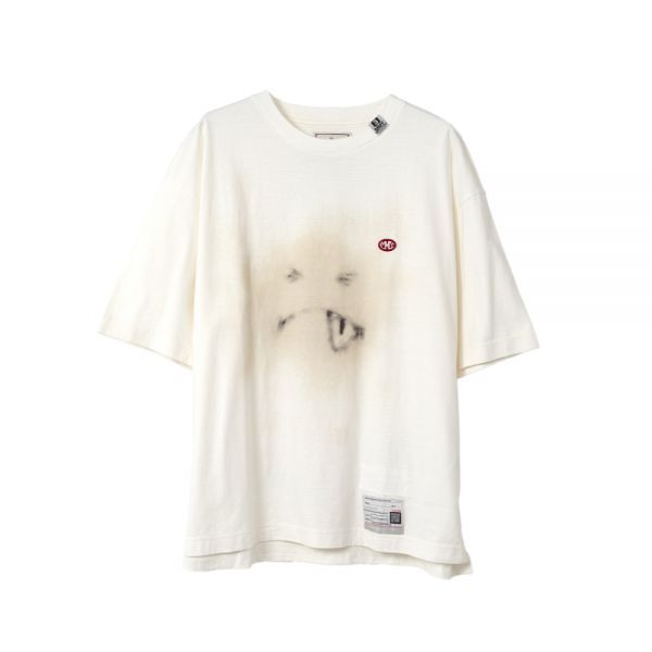 MIHARA YASUHIRO 24 A12TS661 white (스마일리 페이스 프린트 티셔츠)