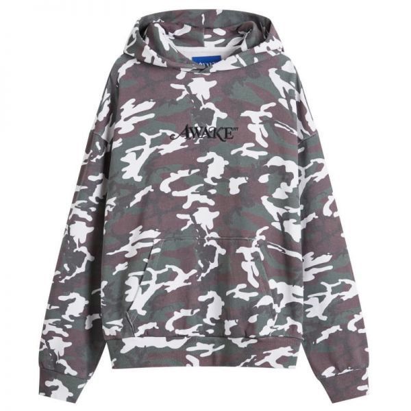 어웨이크 NY 카모 후드티 AWK FW24 HD006 GRN