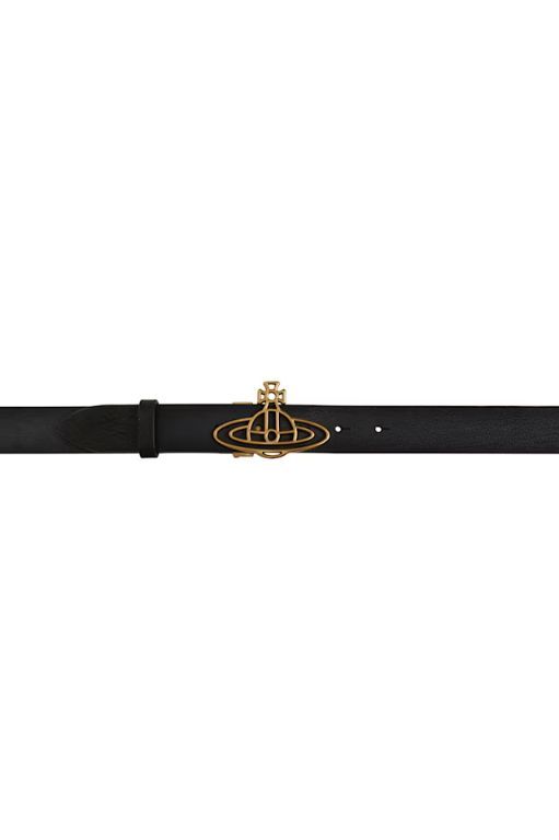 [비비안웨스트우드]Black Thin Line Orb Belt 251314M131027