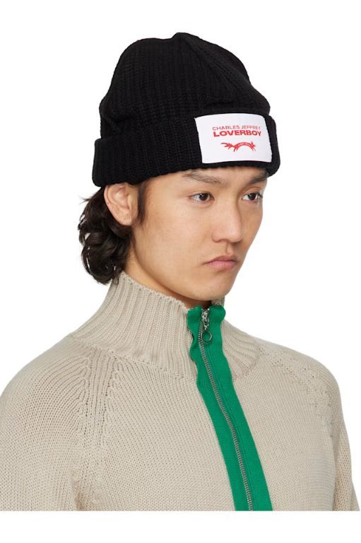 찰리제프리러버보이(Charles Jeffrey Loverboy) | Black Label Beanie 251101M138039 | 트렌비