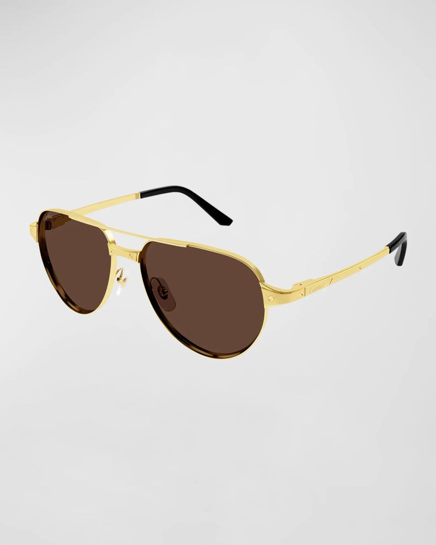 남자 CT0425SM 메탈 에비에이터 선글라스 Mens CT0425SM Metal Aviator Sunglasses