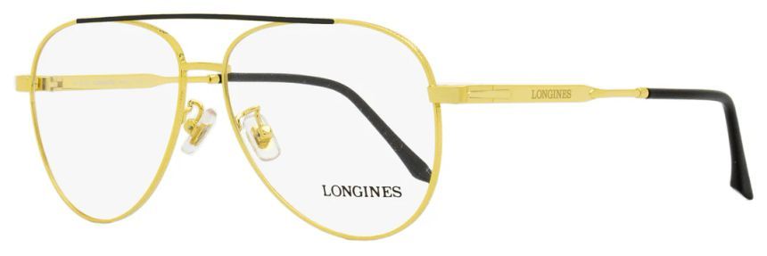남자 조종사 안경 Lg5003-h 030 딥 골드/블랙 56mm Mens Aviator Eyeglasses Lg5003-h 030 Deep Gold/black 56mm
