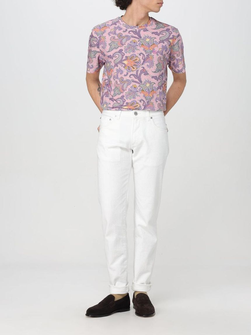 Tシャツ・カットソー ETRO Men T-shirt Pink MRMA0002AK584 X0870 Etro T-shirt for Men SS25 | GIGLIO.COM