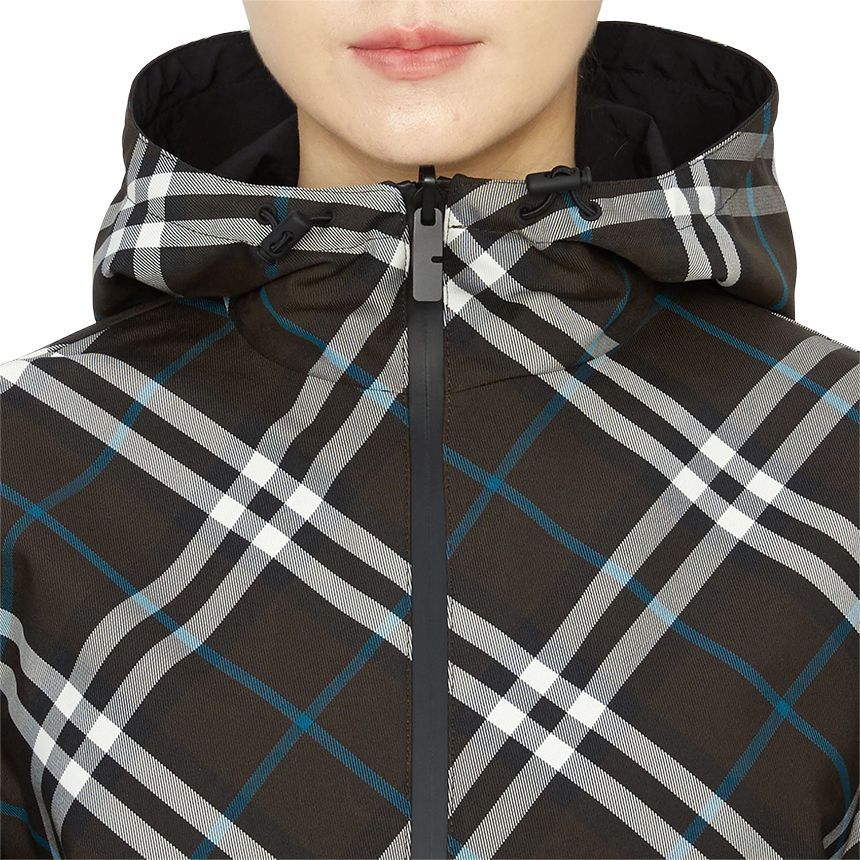 Burberry Checked Women's Reversible Hooded Windbreaker