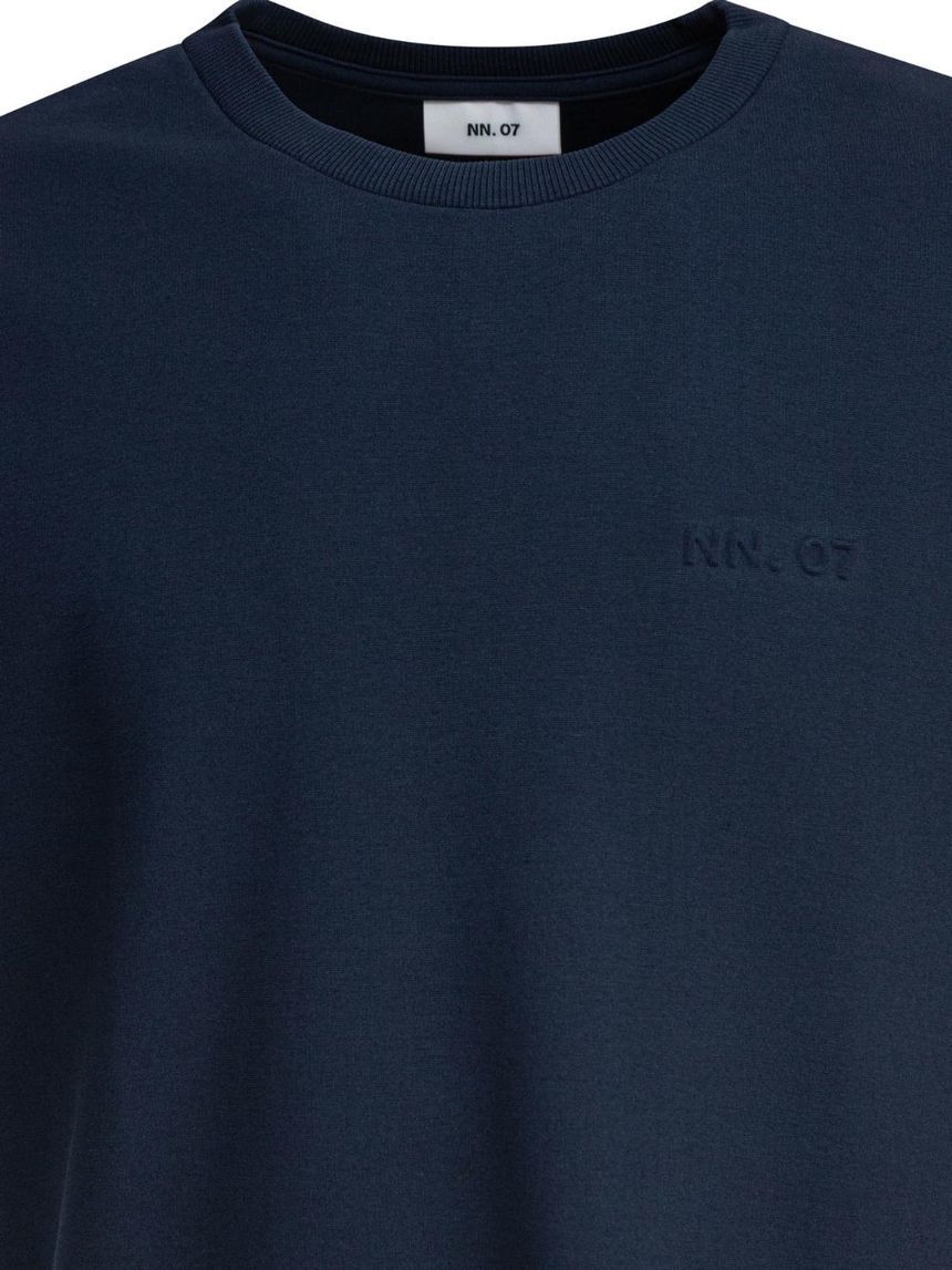 Tシャツ・カットソー NN07 T-shirts (2513457250 NAT SS LOGO TEE 3457NAVY BLUE) NN07(NN07) | NN.07 2513457250NAT SS LOGO TEE 3457NAVY BLUE