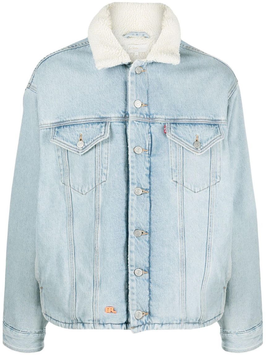 ERL X Levis Blue Denim Trucker Jacket ERL07J201 TP719618771
