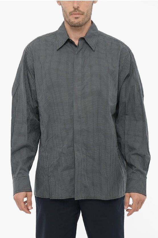히든 버튼 체크 셔츠 HIDDEN BUTTONING CHECKED SHIRT