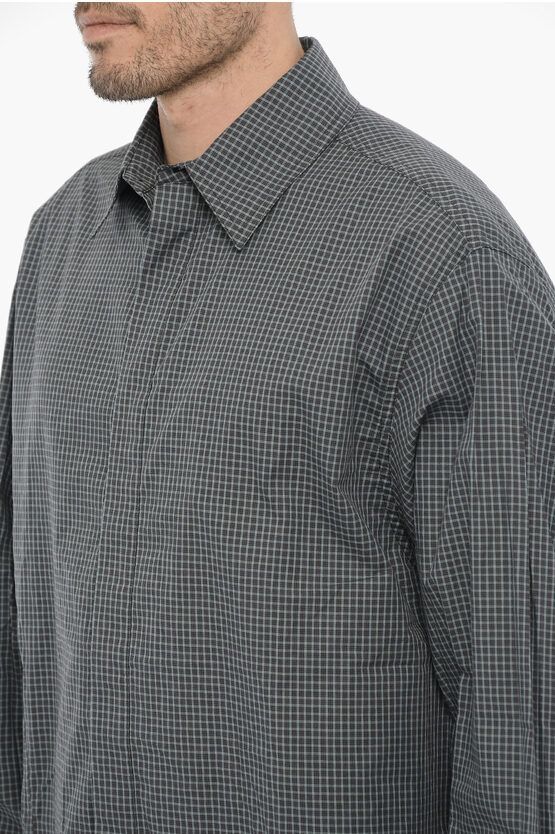 히든 버튼 체크 셔츠 HIDDEN BUTTONING CHECKED SHIRT