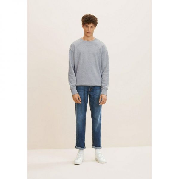 TOM TAILOR 톰 테일러 마빈 - 일자 레그 청바지 미드스톤 블루 데님 사용