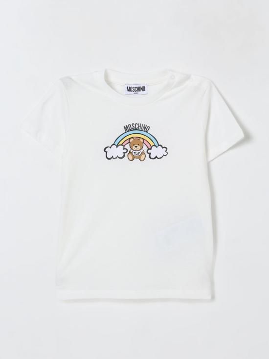 25SS 키즈 모스키노 티셔츠 MUM04BLAA03 10063 White