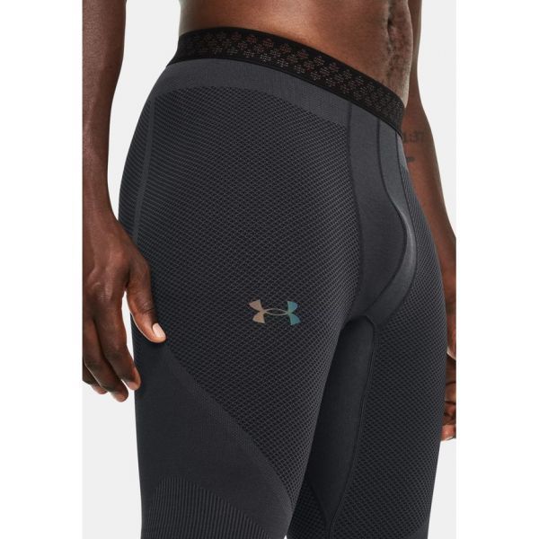 Under Armour 언더 아머 러닝 - 랭 러시 심리스 베이스 레이어 검정색