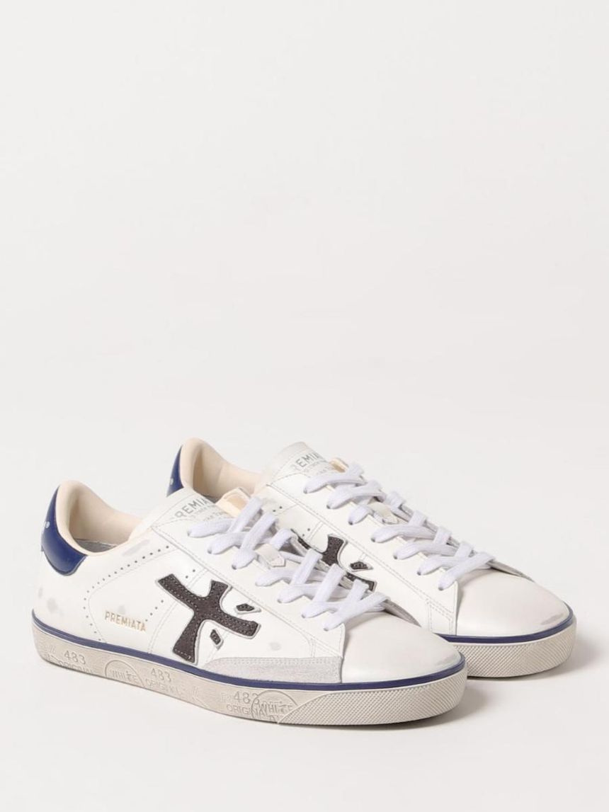 프리미아타 Mens Sneakers Premiata STEVEN White 7503 []