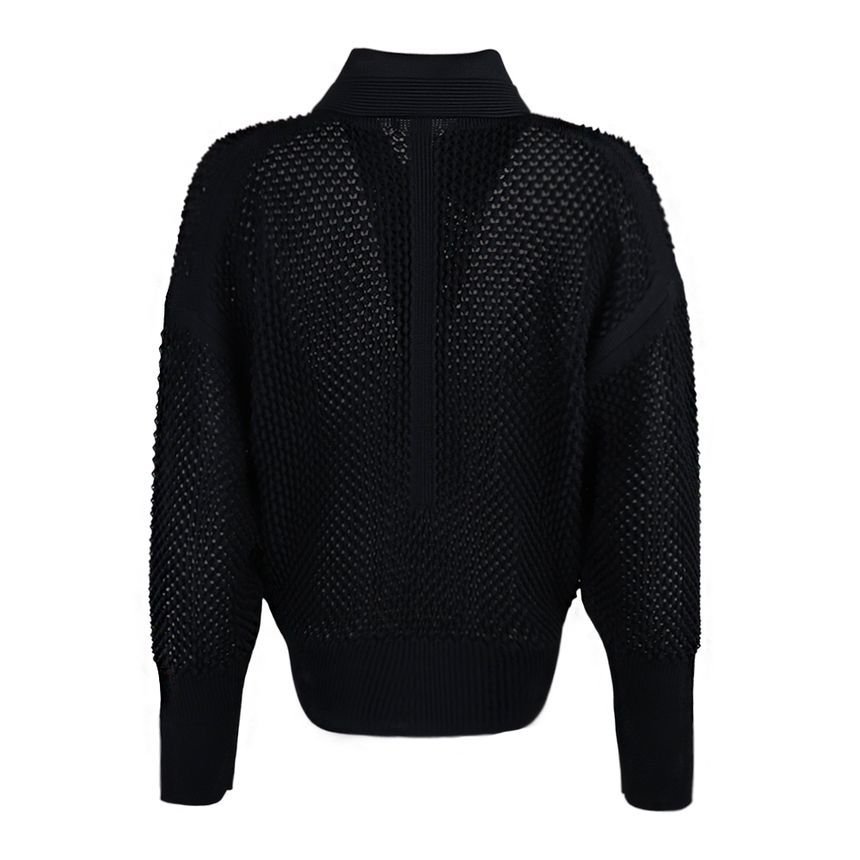[25SS CFCL] 씨에프씨엘 남성 라티스 스탠드 카라 블루종 CF009KC050 BLACK