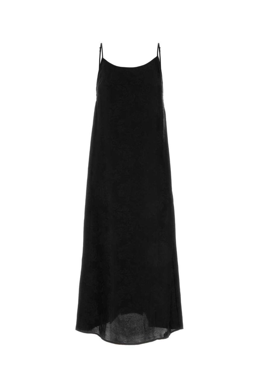 UMA WANG Black viscose blend Anaya dress UW5081 UW900