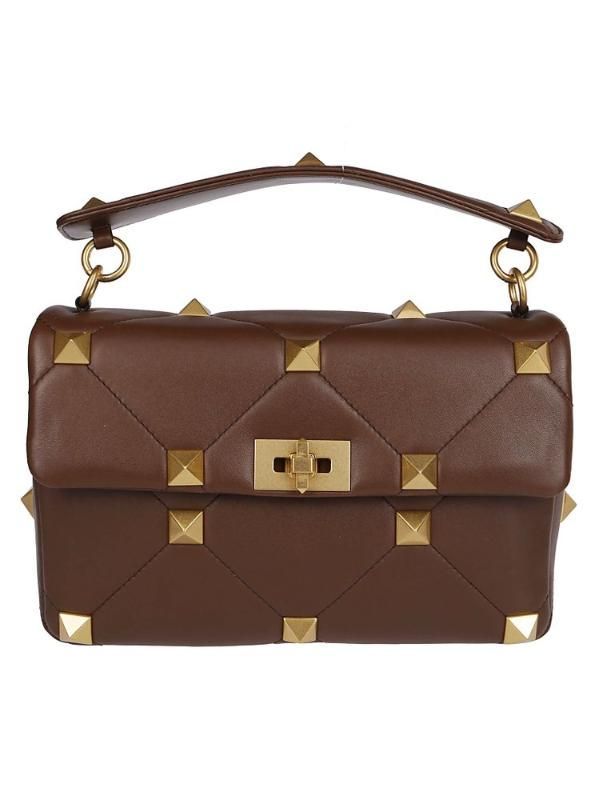 여성 Valentino Garavani 로만 스터드 라지 숄더백 W04