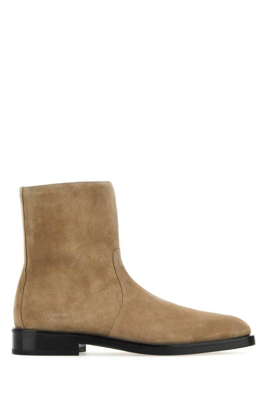 SALVATORE FERRAGAMO 021273760207 BEIGE Cappuccino suede Gerald ankle boots