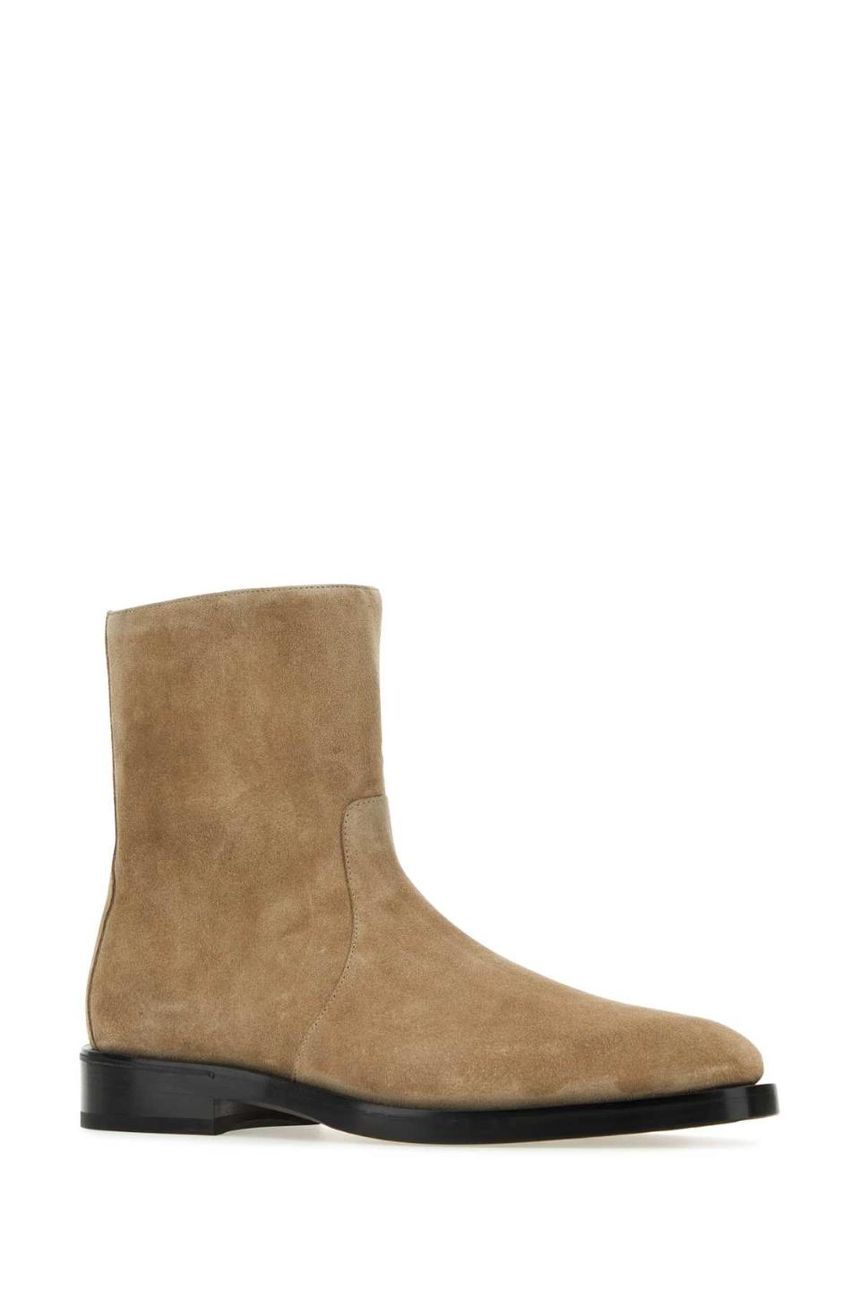 SALVATORE FERRAGAMO 021273760207 BEIGE Cappuccino suede Gerald ankle boots