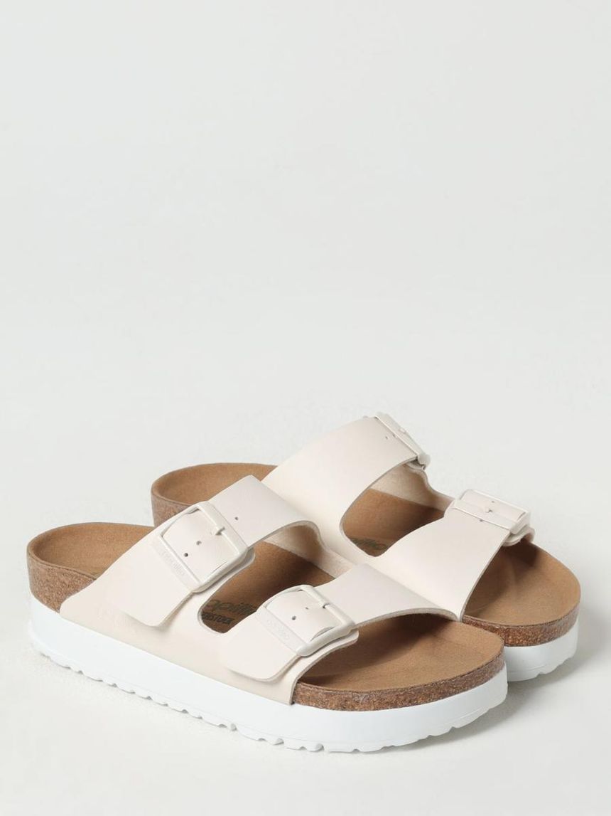 버켄스탁 Womans Flat Sandals Birkenstock 1029127 White  []