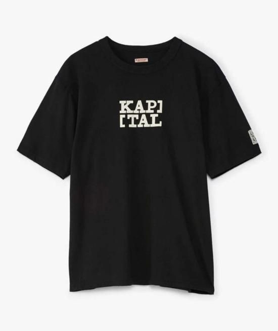 캐피탈 반팔 티셔츠 Kapital 20 루키 크루 티 블랙