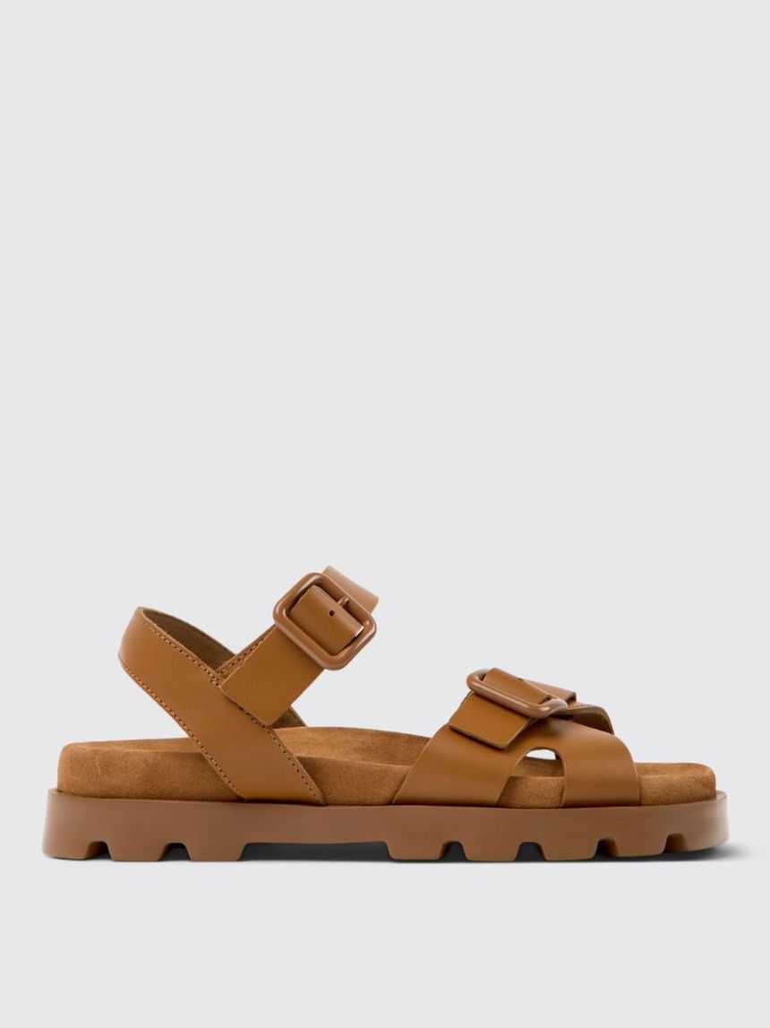 캠퍼 Womans Flat Sandals Camper K201768-004 BRUTUS SANDAL Brown 0 []