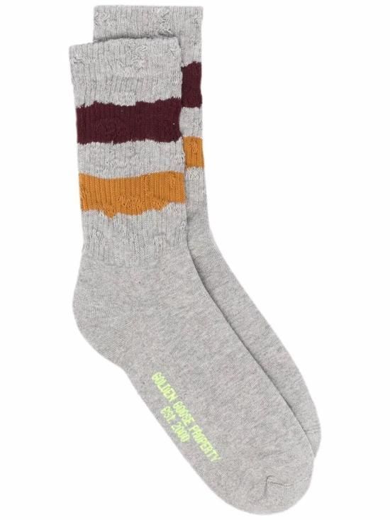 24FW 골든구스 양말 GUP00883 P000488 81240 MELANGE GREY ORANGE