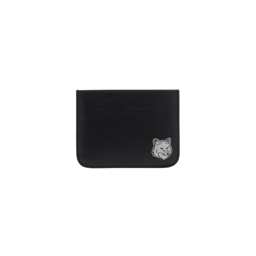 메종 키츠네 폭스 헤드 카드 홀더 블랙 MM05341L-P199