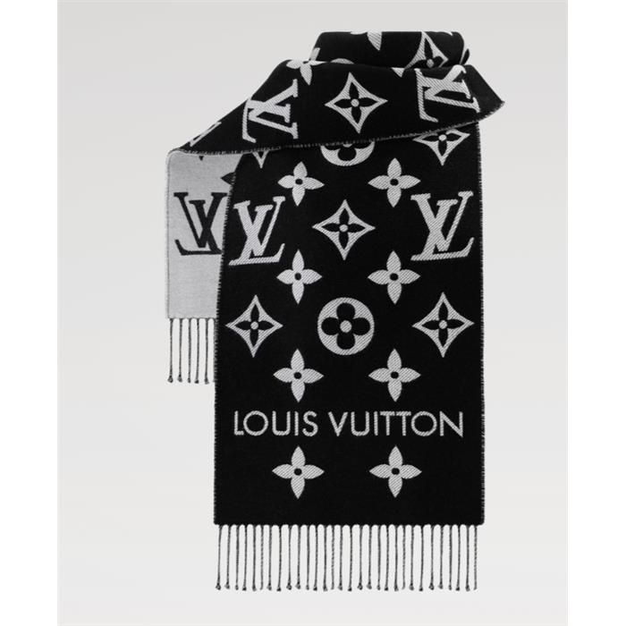 루이비통(Louis Vuitton) | 에센셜 모노그램 머플러 블랙 | 트렌비