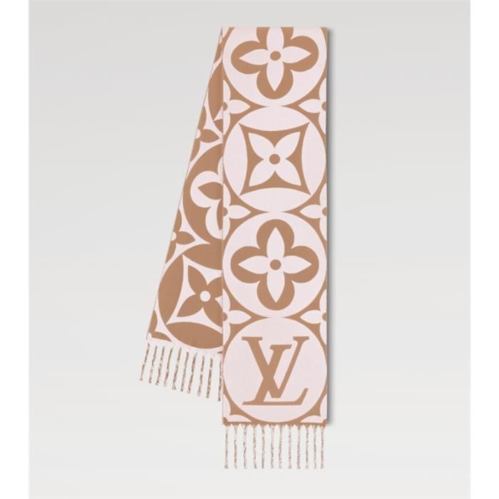 루이비통(Louis Vuitton) | LV 메달리언 스카프 로즈 베이지 | 트렌비