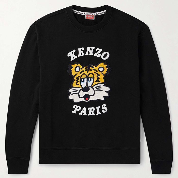 25 SS 겐조 Verdy Market 베르디 마켓 마스코트 로고 코튼 저지 스웨트셔츠 블랙