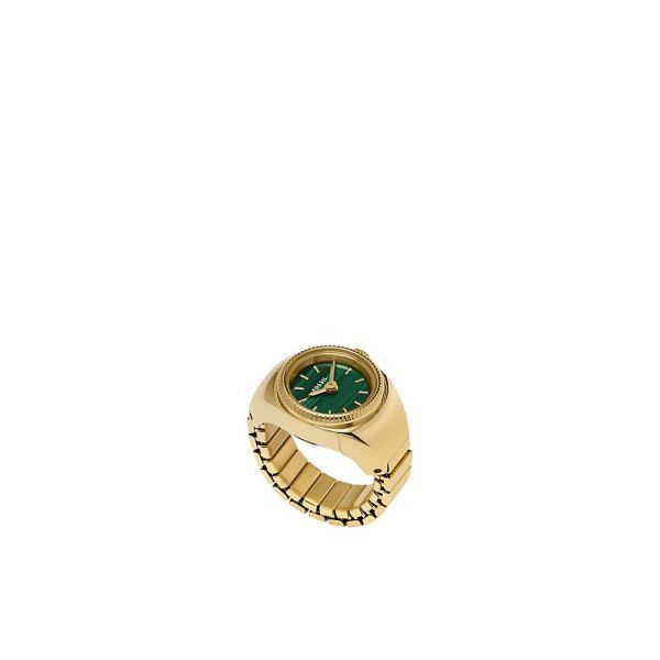 Fossil® 화석® 시계 링 투 핸드 골드톤 스테인리스 스틸 2776990