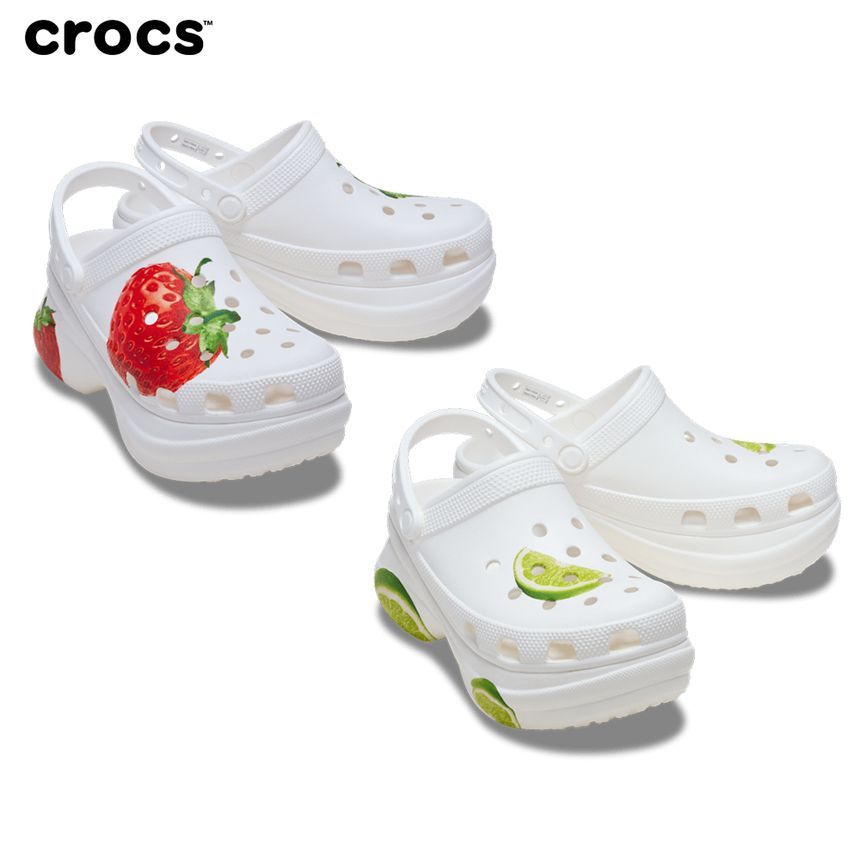 크록스 CROCS 25SS 후루츠 플랫폼 굽높이 클로그 물놀이 슬리퍼