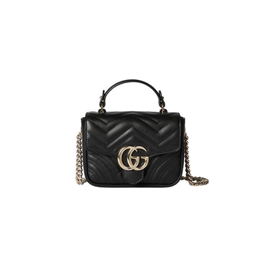 구찌(Gucci) | 구찌 GG 마몽 미니 블랙 탑 핸들백 811238 AAECK 1000