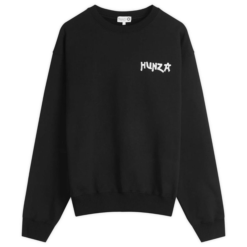 훈자지 Hunza G 80s Logo Embroidered Sweater Presented by END HUN-80SSWEAT-BLK