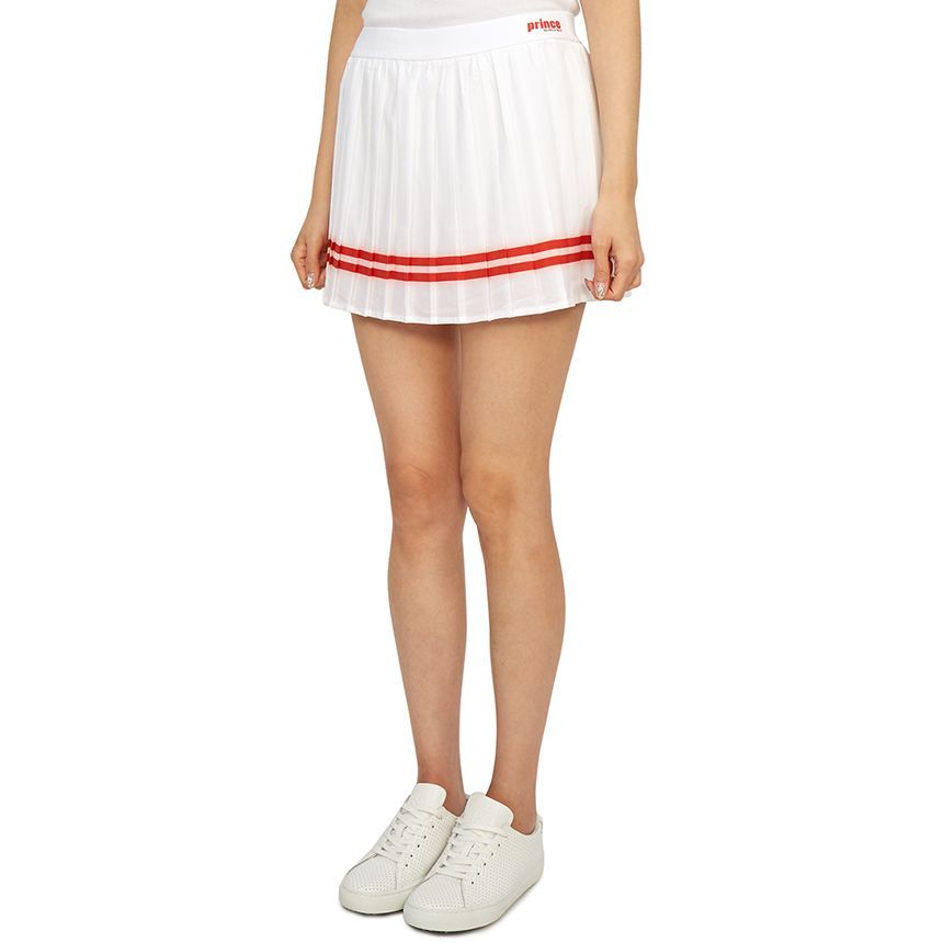 ミニスカート Sporty & Rich SS25 PLEATED MINI SKIRT (SK005620313WH01 48) Classic Logo Pleated Skirt - White/Forest – Sporty & Rich