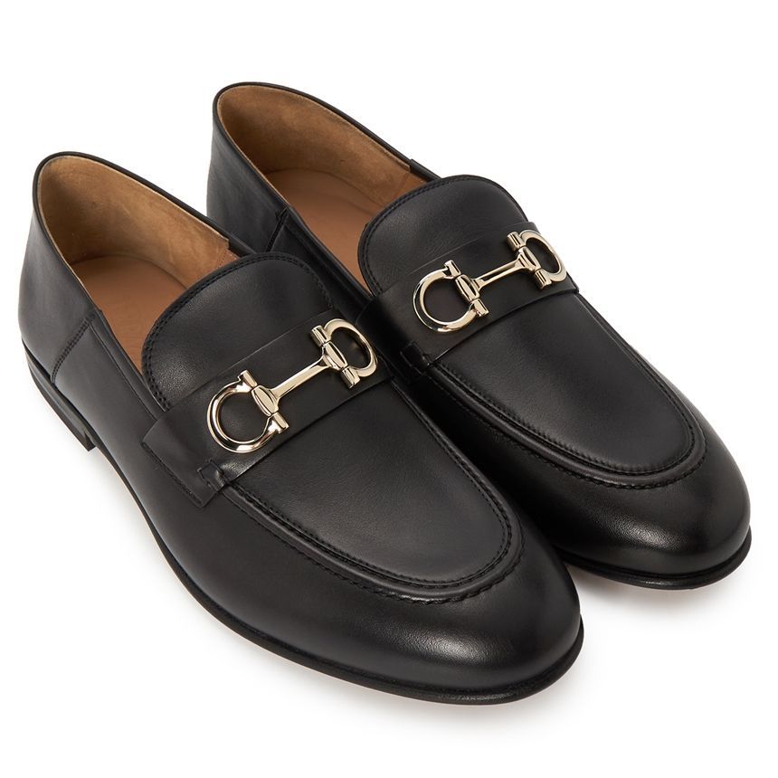 Salvatore Ferragamo Gancini Men's Loafer GIN NERO 0758410
