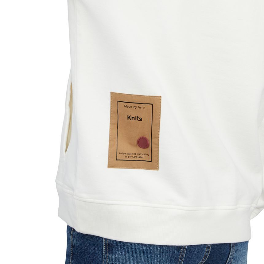 Ten c｜SWEATSHIRTS (FELPA GIROCOLLO (23CTCUF03169 A06455 Garment-Dyed Cotton-Jersey Sweatshirt | Ten c ®