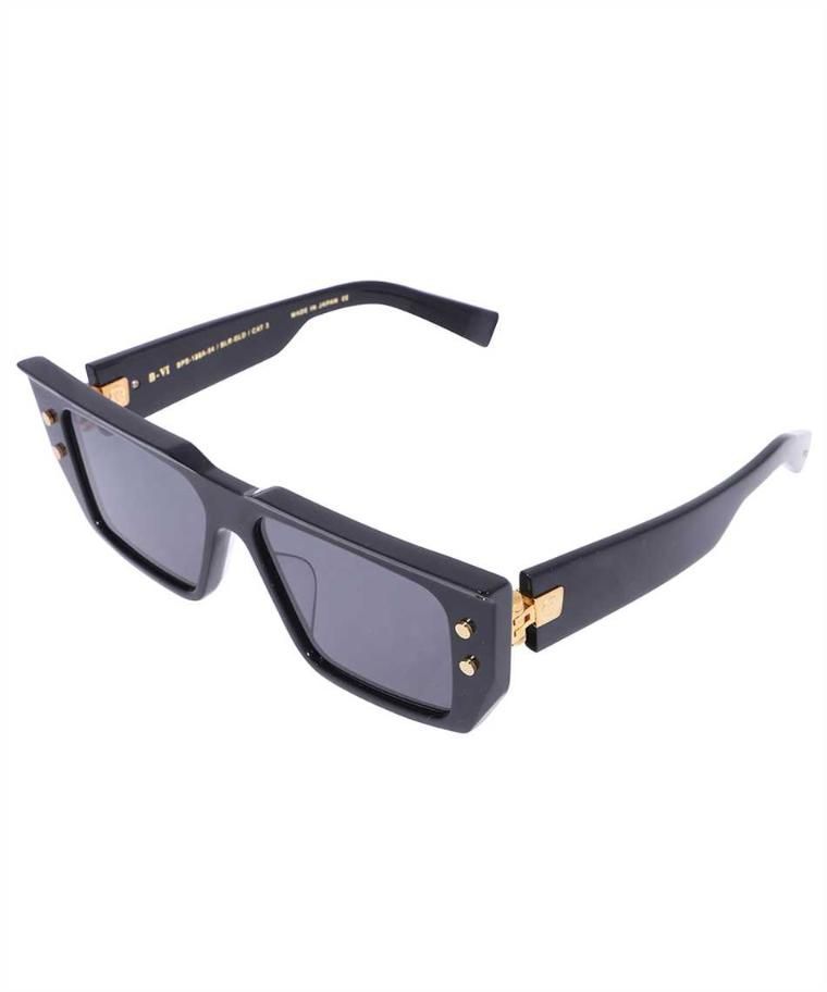 [NB24] 발망 남성 선글라스 Balmain BPS 128 BVI CAT EYE FRAME Sunglasses   Black bps128-blk-gld