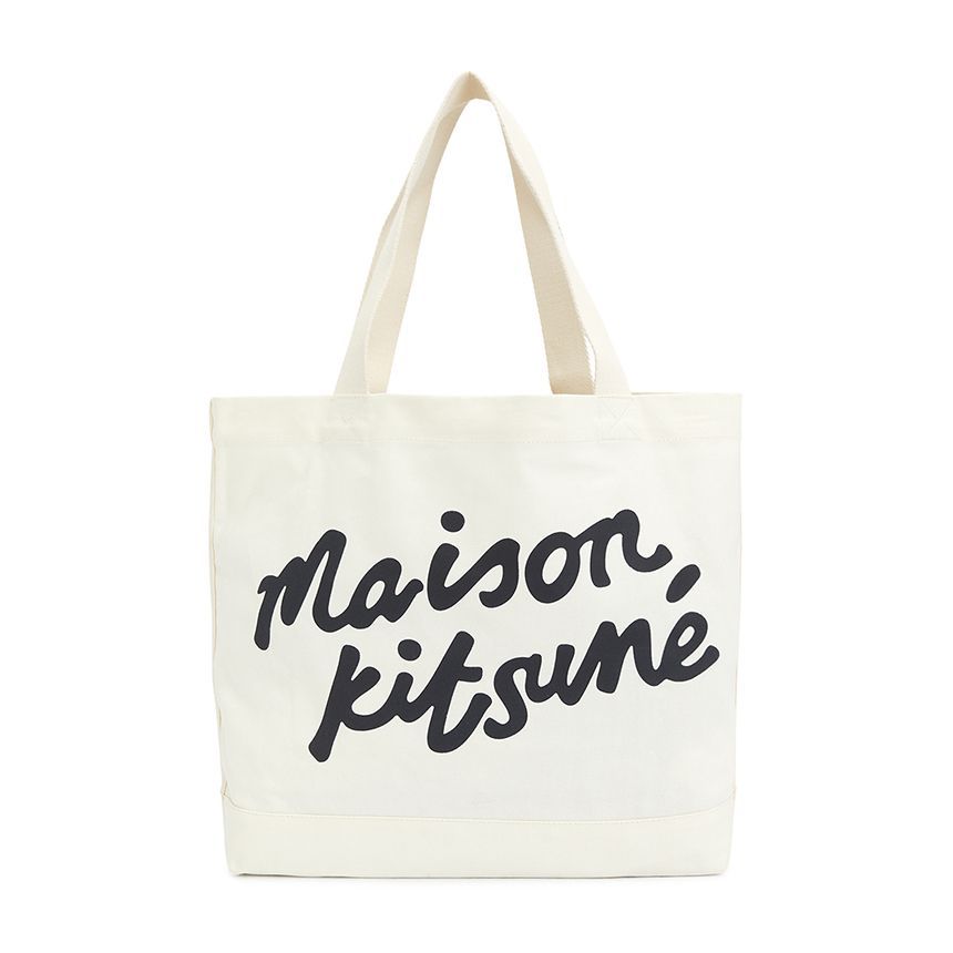 MAISON KITSUNE 男女兼用 トートバッグ OW05124WW9042 P700 Maison Kitsune Handwriting Tote Bag OW05124WW9042 P700