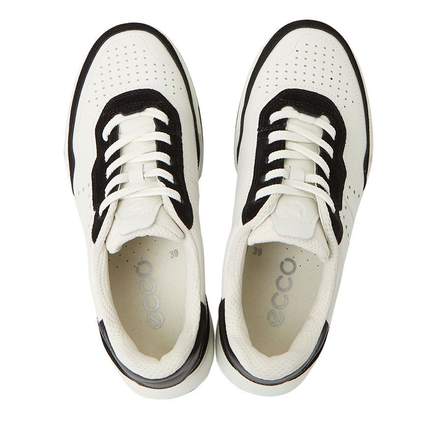 ECCO｜ (STREET COURT M (539814-50334)) Men's ECCO® Street Court Leather Sneaker | White