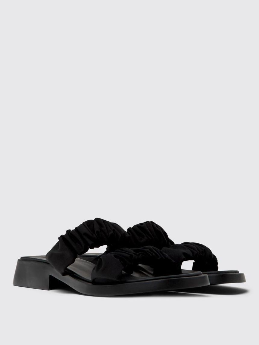 캠퍼 Womans Flat Sandals Camper K201791-001 DANA Black 0 []