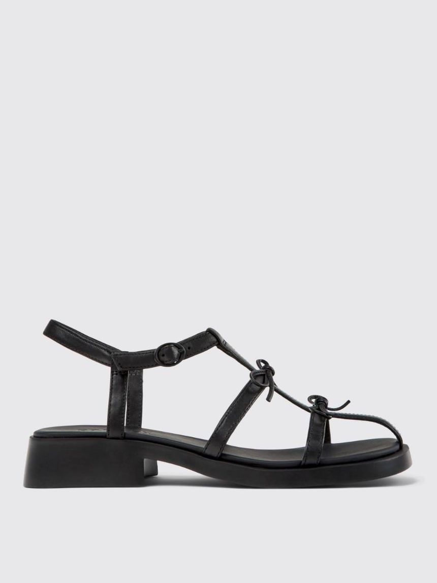 캠퍼 Womans Flat Sandals Camper K201741-001 DANA Black 0 []