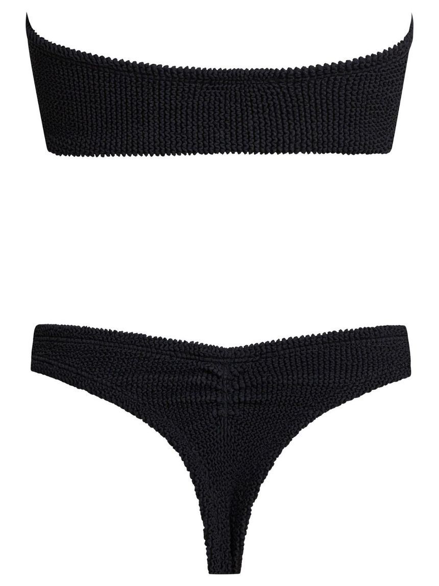 HUNZA G Tina  Bikini TINA BIKINICRINKLEBLACK