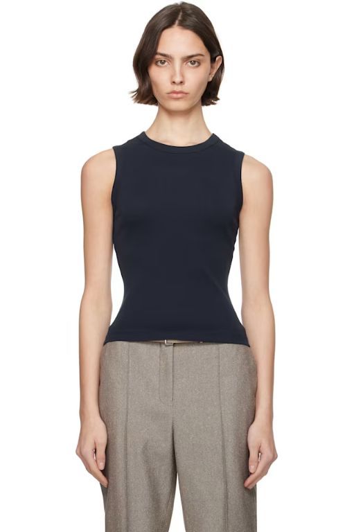 [FLORE FLORE]Navy Esme Tank Top 252924F111030
