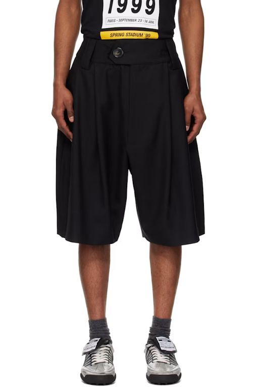 [VAQUERA]Black Suiting Baby Shorts 251999M193002
