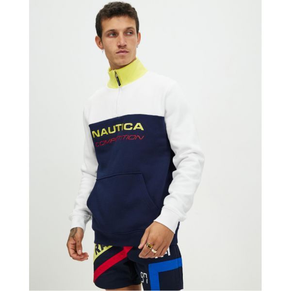 NAUTICA 나우티카 아르마다 쿼터 집 스웨터 - 다크 네이비