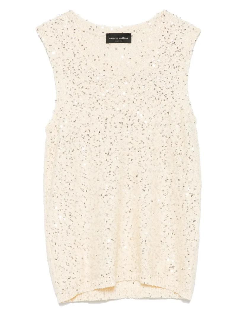 25 SS 로베르토콜리나 sequin embellished top B27014 TP438106533
